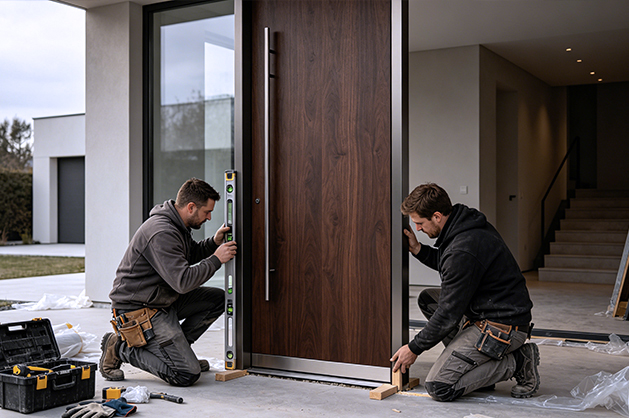 Commercial door project prepared for export to Australia
