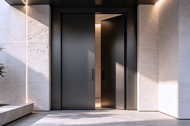 Engineered entry door for comfortable modern living