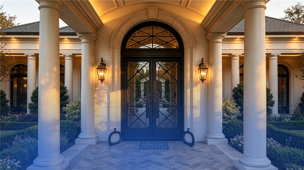 Glass entry door filling a home with natural light
