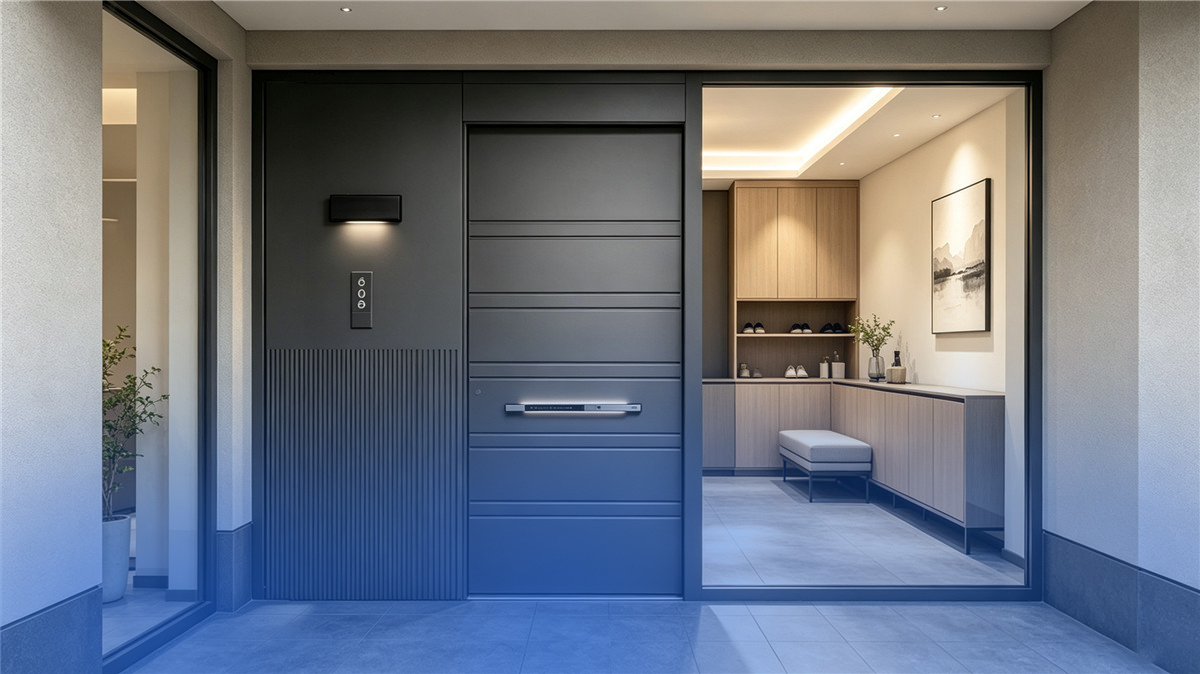 Aluminium alloy entry door for modern Australian homes