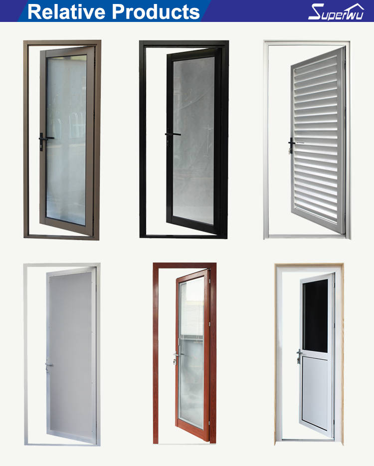 Hurricane Proof Impact Doors Thermal Break Windproof Exterior Aluminum Triple Glazed Hinged Glass Door