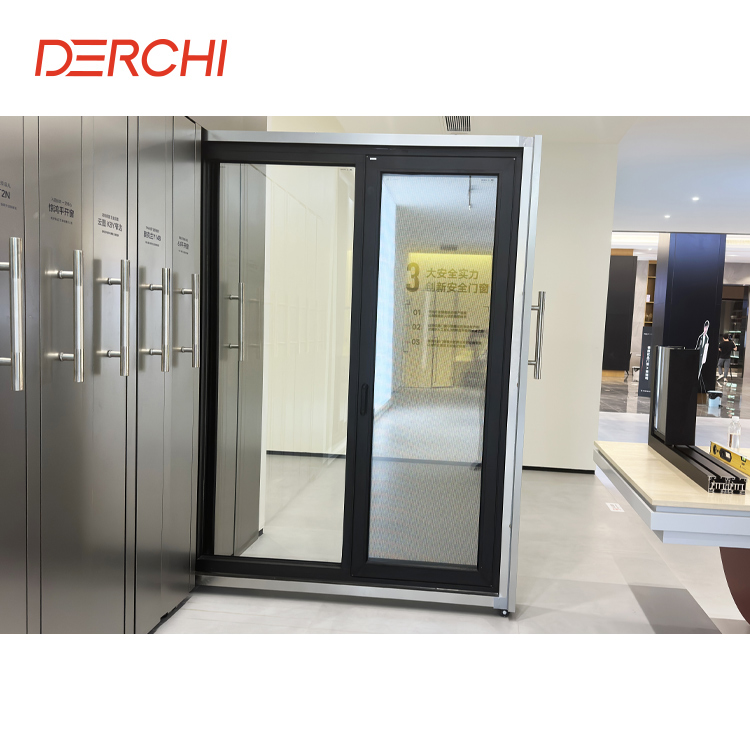 DERCHI Hurricane Proof Aluminum Casement Window Double Glazed Tilt Turn Slim Narrow Frame Aluminum Fixed windows