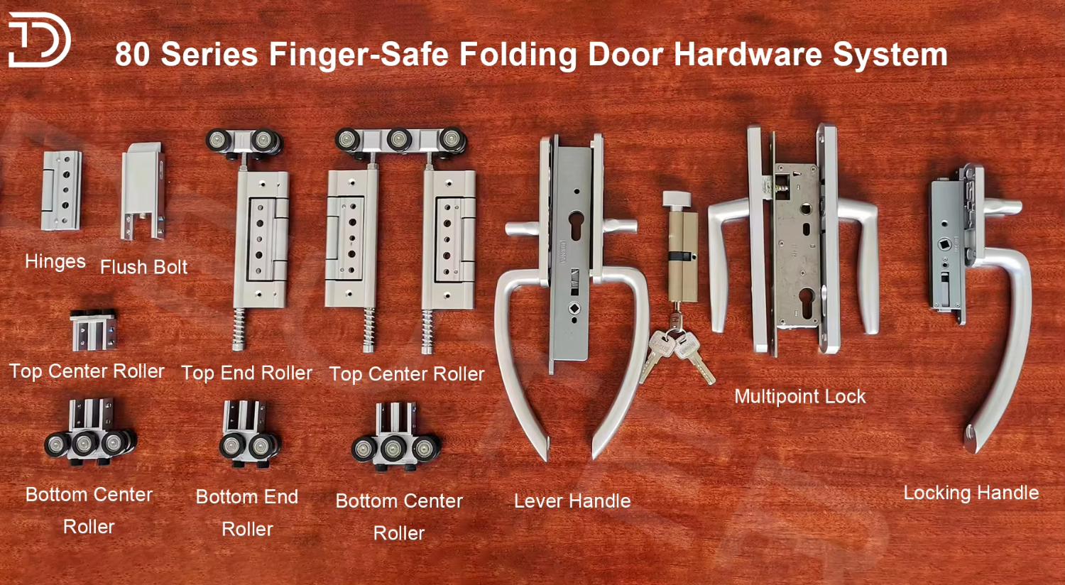 Finger Safe Structure Aluminum Folding Glass Doors Thermal Break Security Screen Bifold Accordion Patio Door Child Safe Villa