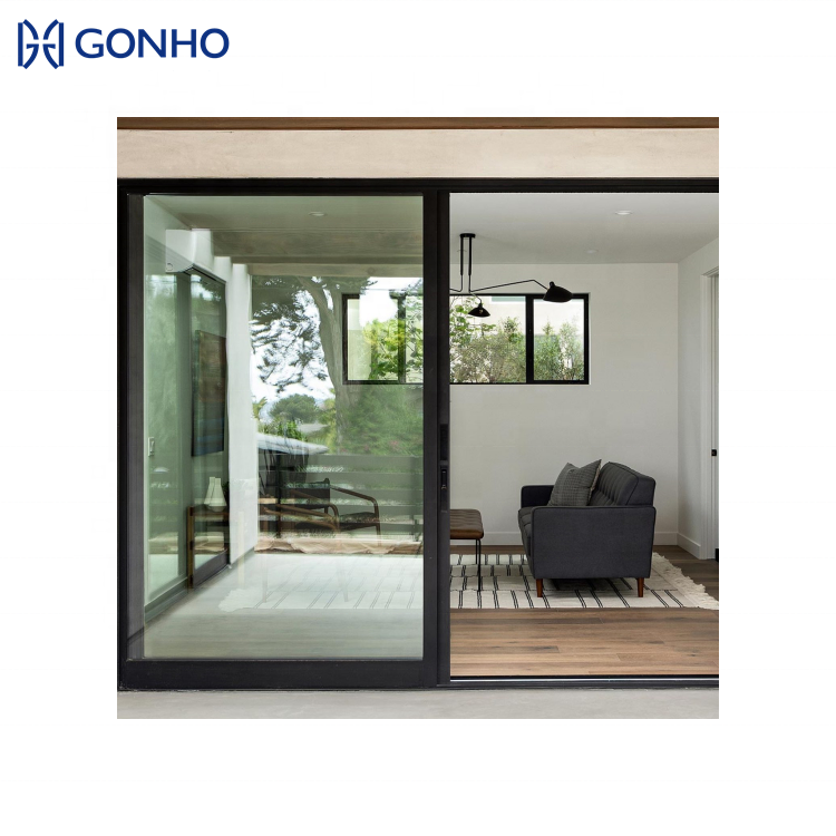 Big Glasses Standing Bulletproof Double Glazing Energy Efficient Aluminum Sliding Door and Window