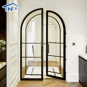 Arched Slim Aluminum Crittall Style French Doors