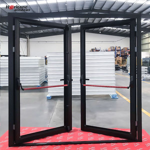 NOA Commercial Single Push Escape Doors Aluminium Glass Storefront Systems