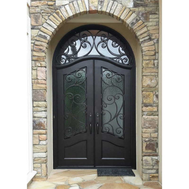 European Standard Iron Doors Interior Aluminium Steel Framed Swing Glass Door Crittall Style Wrought Iron Entrance French Doors