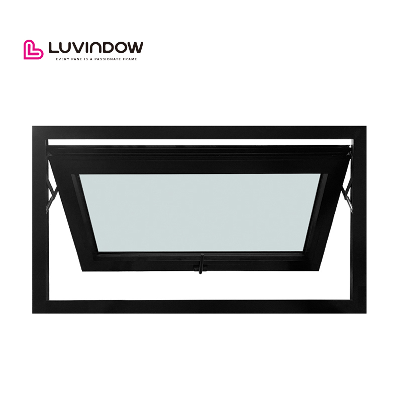 Low-E Coating Double Glass 10 Years Warranty Transom Ventilation Push Out Awning windows for Kitchen Toilet Small Bathroom