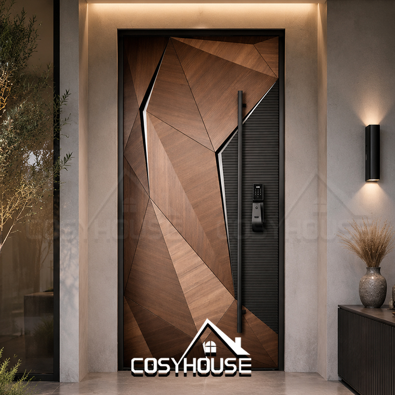 Custom Cast Aluminum Thermal Break Front Entry Door Modern Exterior Security Entrance Door for House Villa