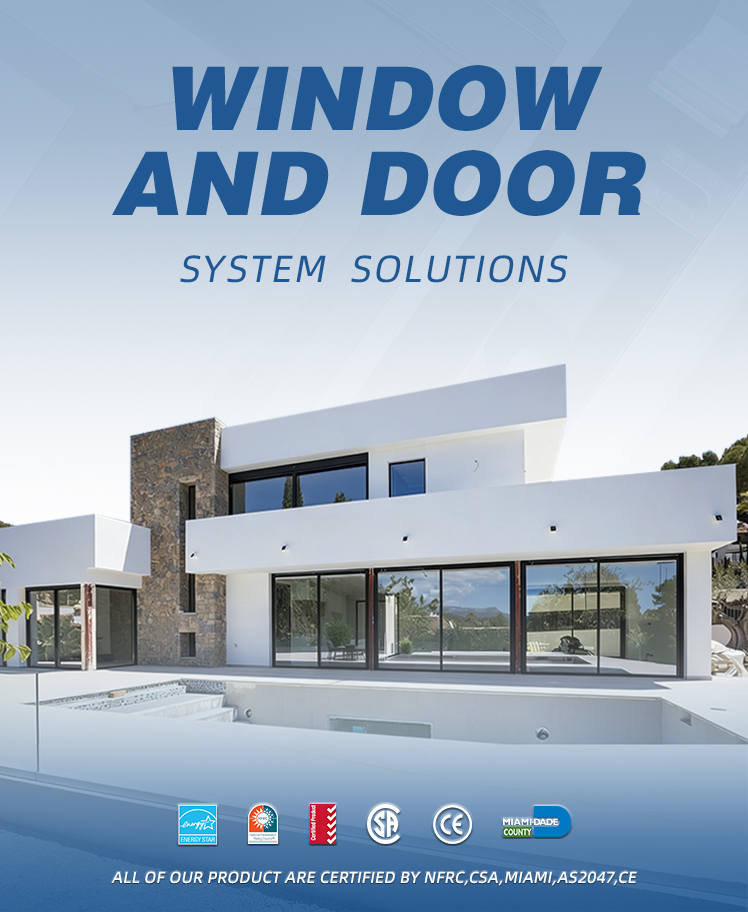 Aluminium single double hung window visual presentation