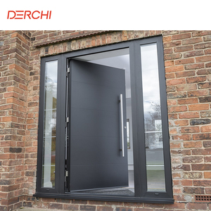 DERCHI Luxury Modern Aluminum Front Pivot Door