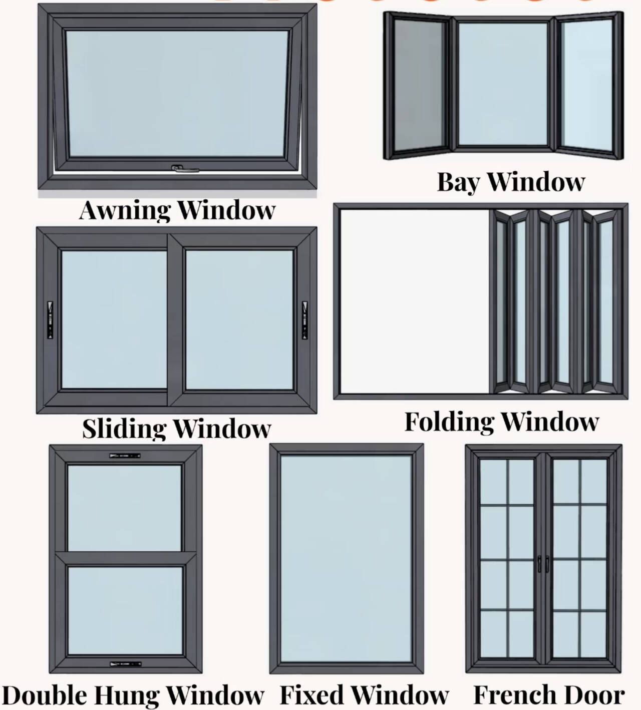 European Hurricane-resistant High-impact Black Aluminum Alloy Slim Aluminum Doors and windows Casement windows
