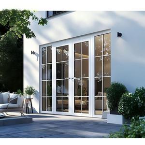 Double Glazed Aluminum French Casement Door Patio Exterior Entry