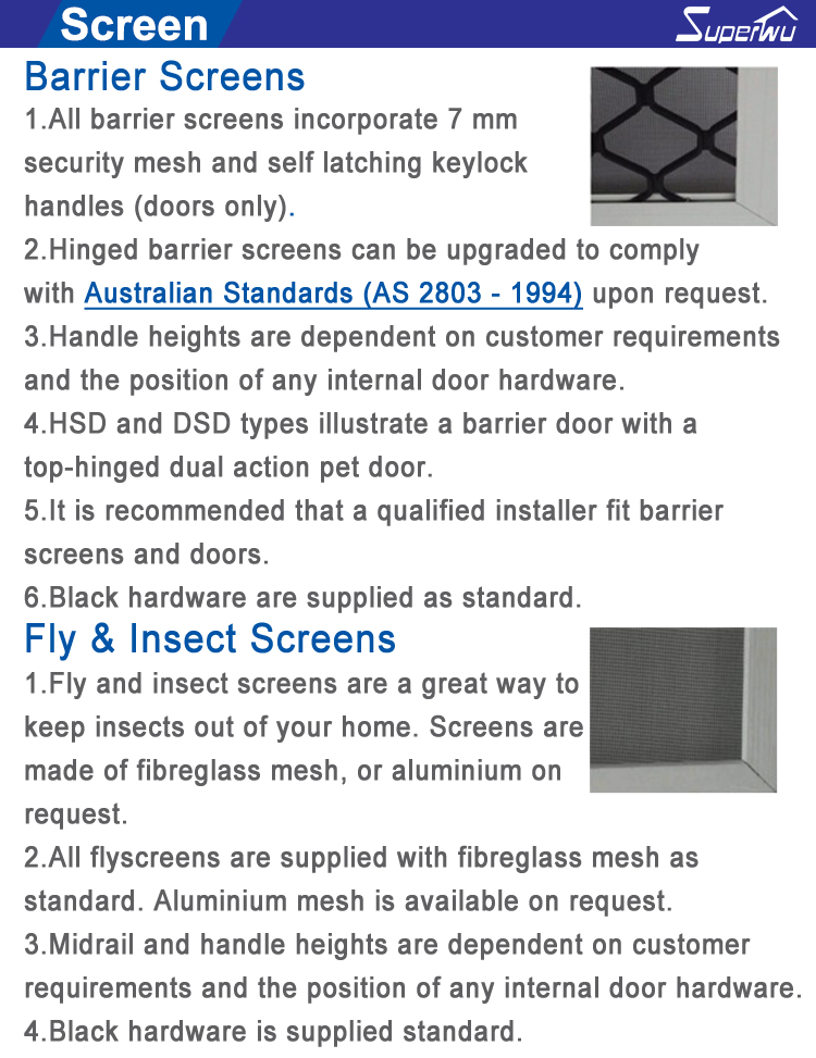 Silvery Aluminum Stainless Steel Mesh Hinged Door As Security Door