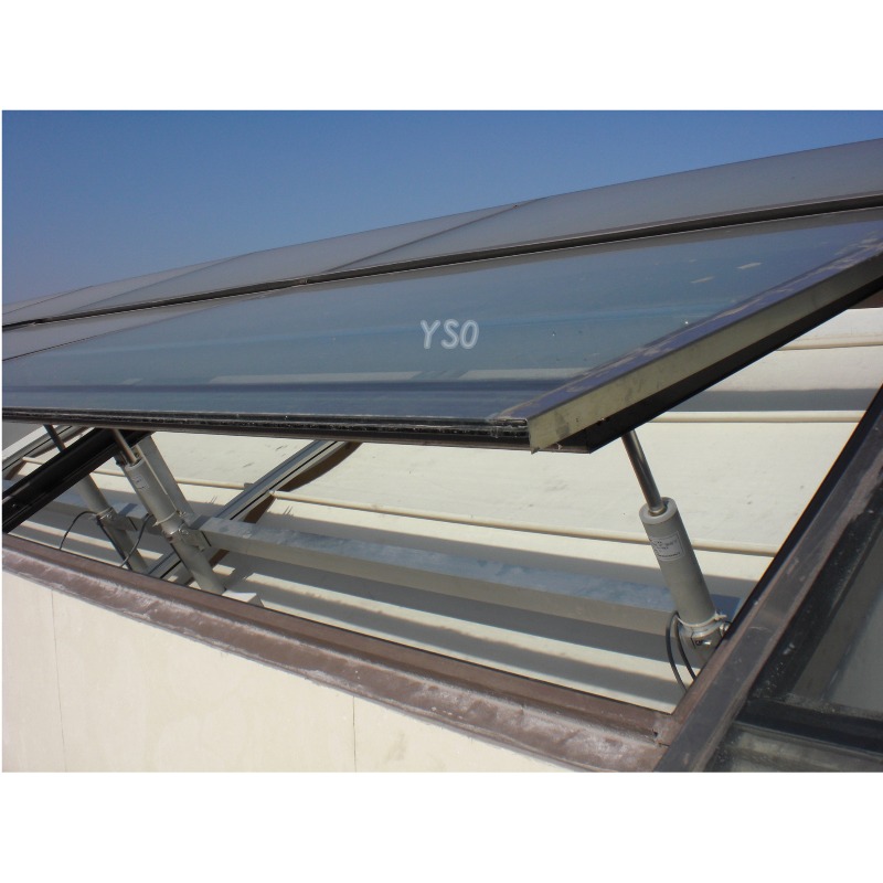 Automatic Vertical Fire Control Aluminum Frame Exhaust Smoke Roof Skylight With Anti-Theft Feature Pyramid Oval Shapes Motorized