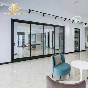 Soundproof Aluminum Glass Interior Sliding Partition Doors with Integrated Screen