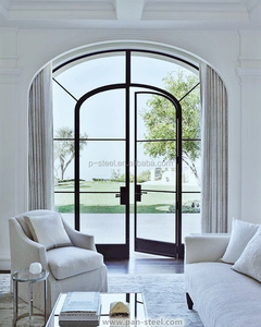 Customized Steel Frame French Patio Glass Doors