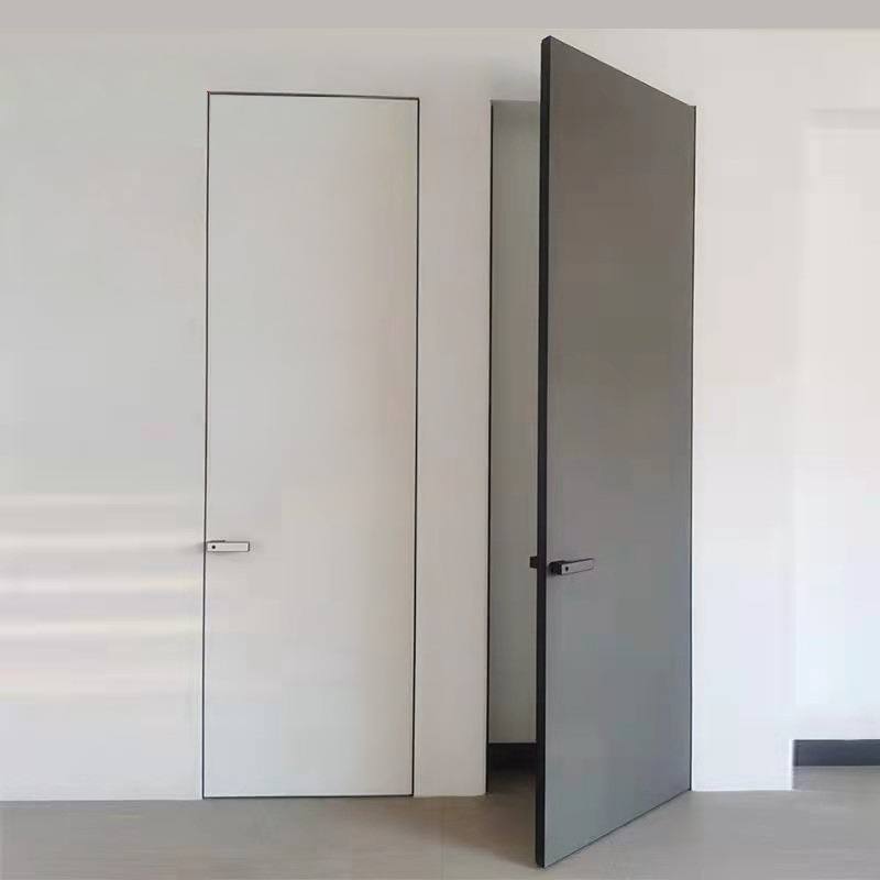 Modern Minimalist Invisible Aluminum Frame Interior Door Frameless Door Concealed Door