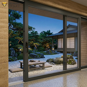 NFRC Large Aluminum Sliding Glass Door Hurricane Rated Aluminum Frame Exteriors Patio Design