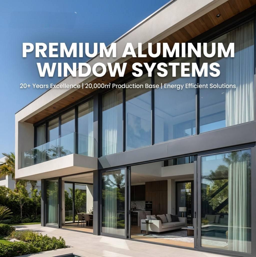 European Hurricane-resistant High-impact Black Aluminum Alloy Slim Aluminum Doors and windows Casement windows