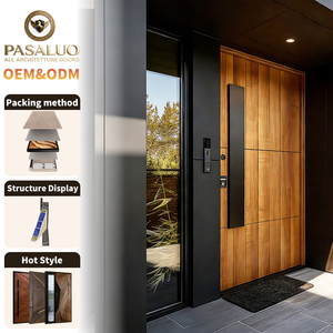 2026 OEM PSL Residential Entrance Security Front Entry Exterior Aluminium Doors