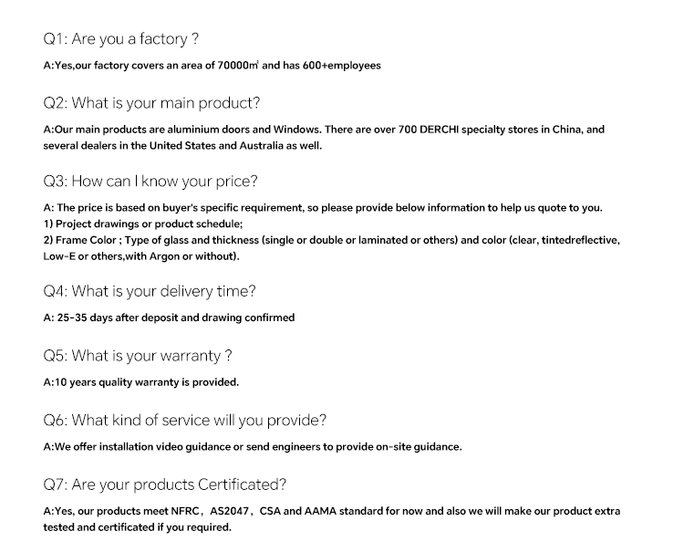 Customer consultation and FAQ