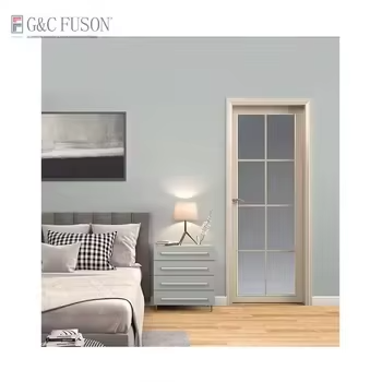 Fuson New Factory European Standard Double Panels Swing Style Aluminum Doors Casement Hinged Aluminum Interior/Exterior Doors