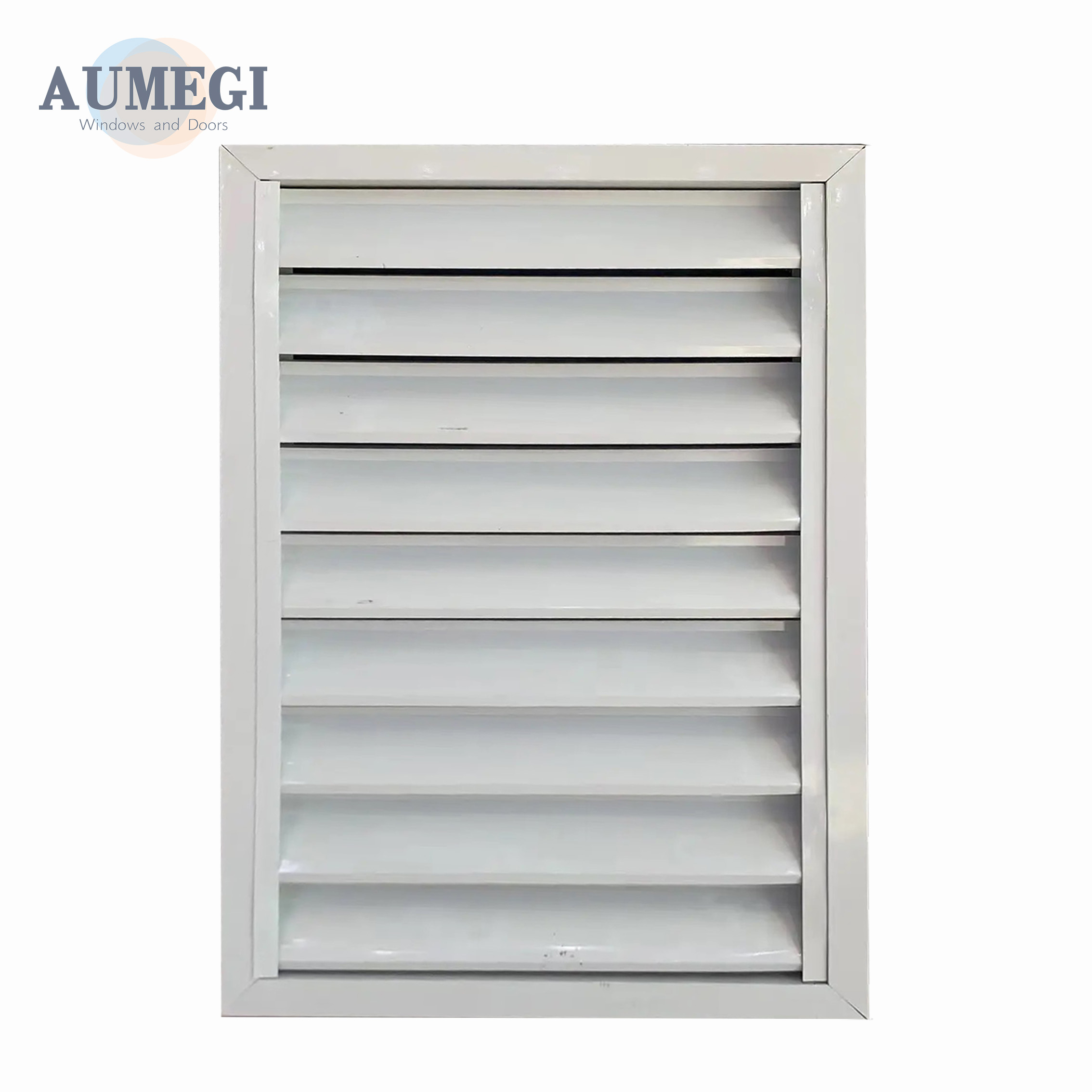 AUMEGI Uniform Lighting Automatic Aluminum Shutter Thickened Blades Jalousie Window Public Facilities Window to Louver