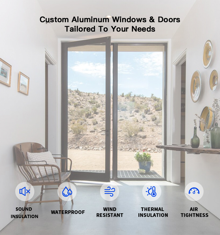 Thermally Broken Aluminum Casement Door View 3