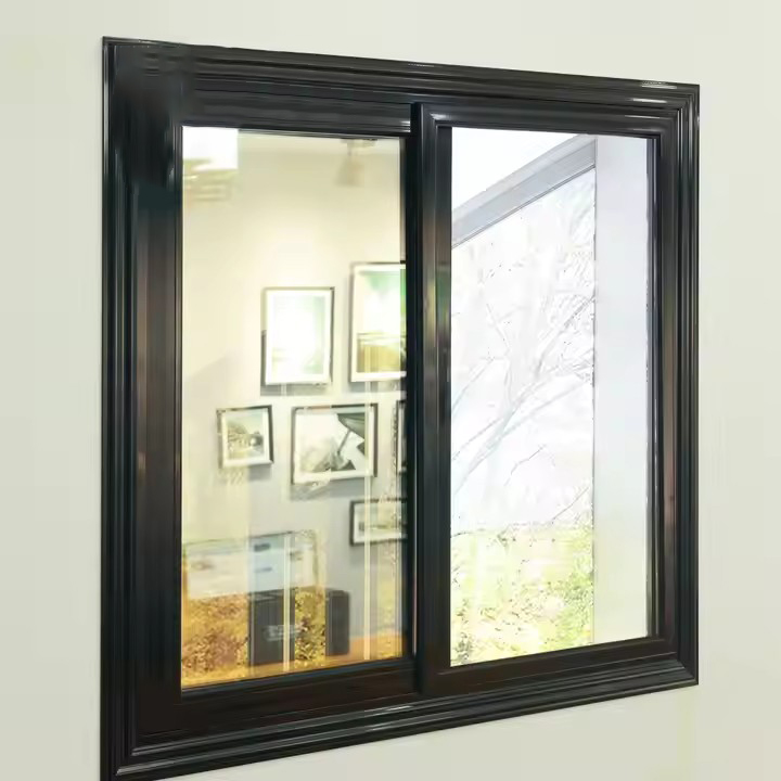 New Model Aluminium Sliding Window with Folding Plastic Frame Price Feature From China Supplier