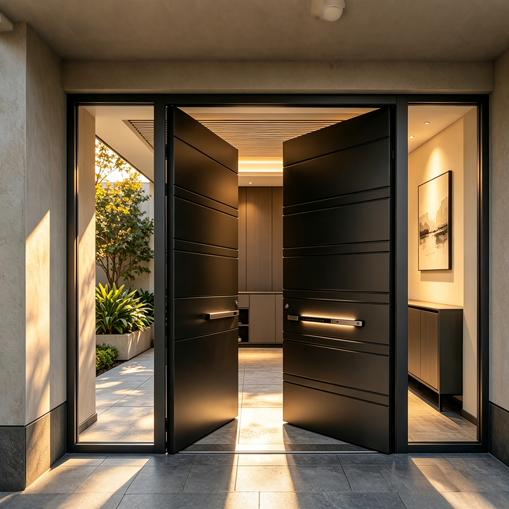 Minimalist Aluminum Entry Door Residence