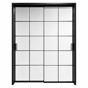 Black Aluminum Alloy Crittall Style Sliding Glass Door
