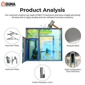 OUNA Soundproof Thermal Break Casement Windows