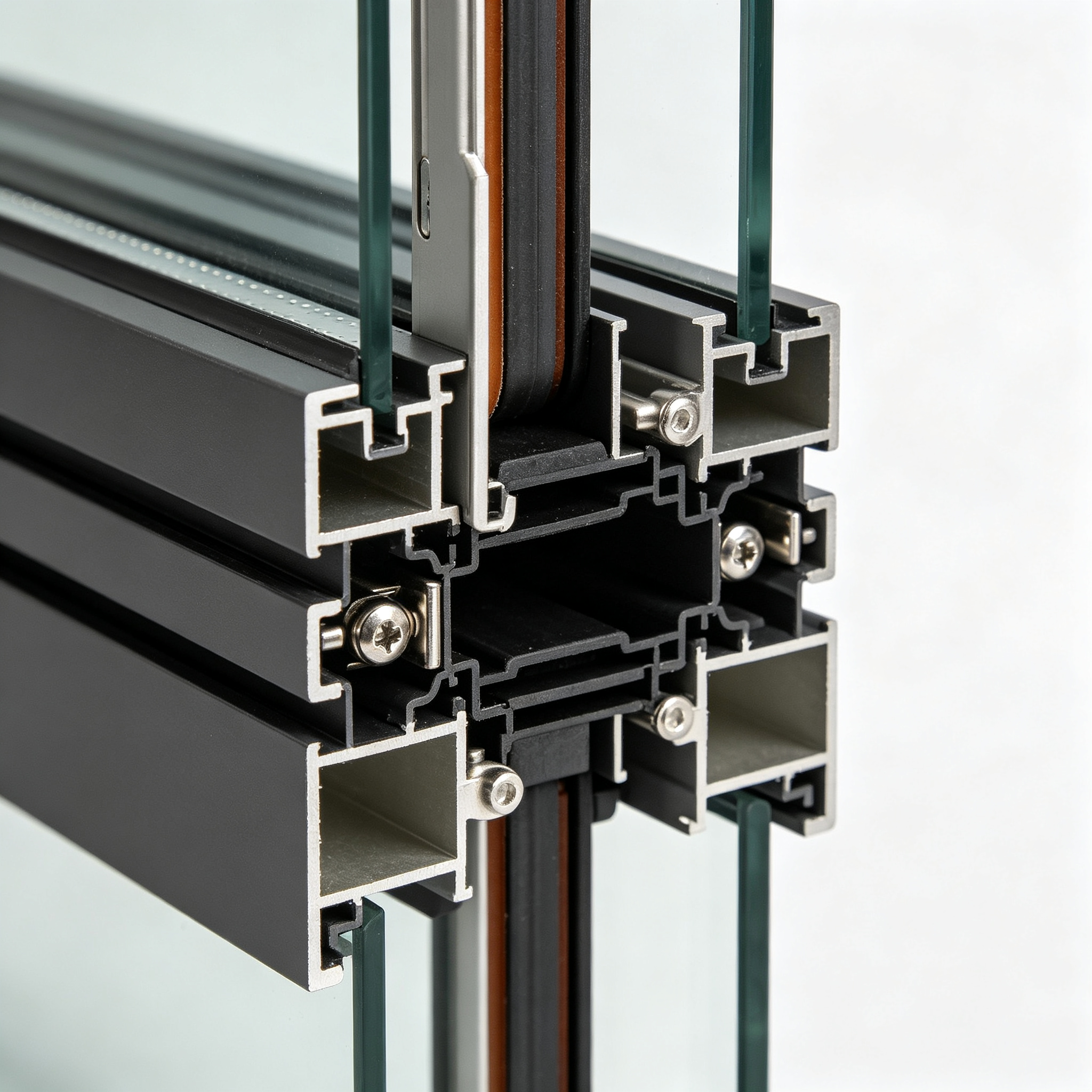 Thermal Break Aluminum Double Hung Window Large Size Double Glazed Low-E Glass For American Residential Villa Projects