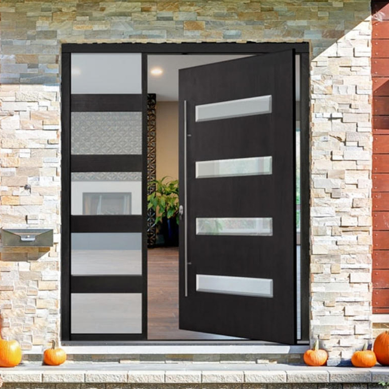 Aluminum Modern Luxury Security Metal Door Residential Exterior Front Entry Door Apartment House Main Gate Entrance Door