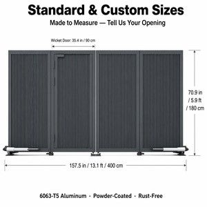Custom Aluminum Driveway Gate Wicket Door Auto Swing Motor Louver Design Rust-free 6063-T5