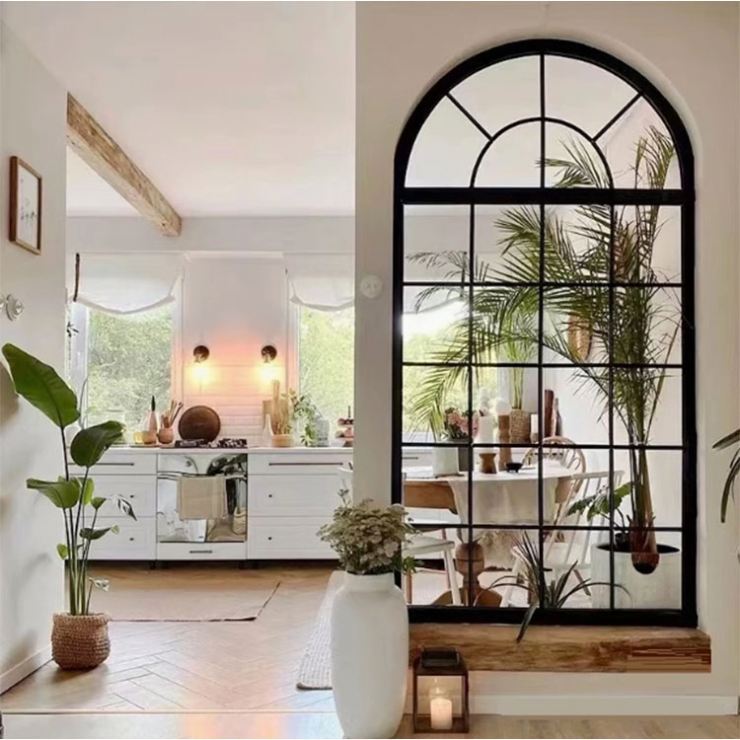 French House Custom Modern Aluminum Alloy Glass Windows With Stainless Steel Flyscreen And Louver Design