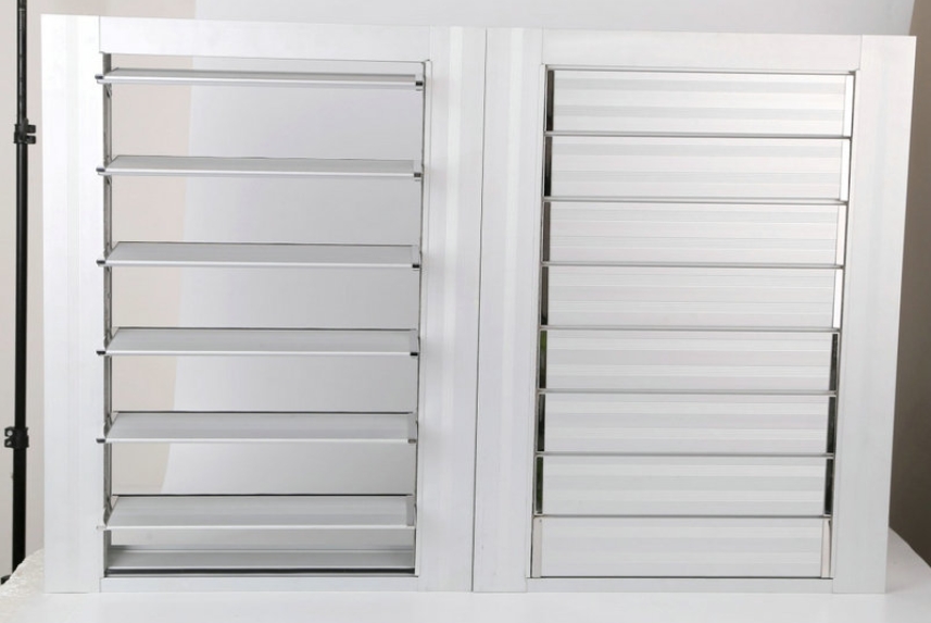 Automatic Aluminum Window Exterior Shutters Louvres Frame System Modern Design ISO9001 Certified Outdoor Use Customizable Size