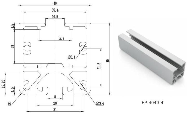 Sand Blasting Groove 8 Aluminium Profile Product Details