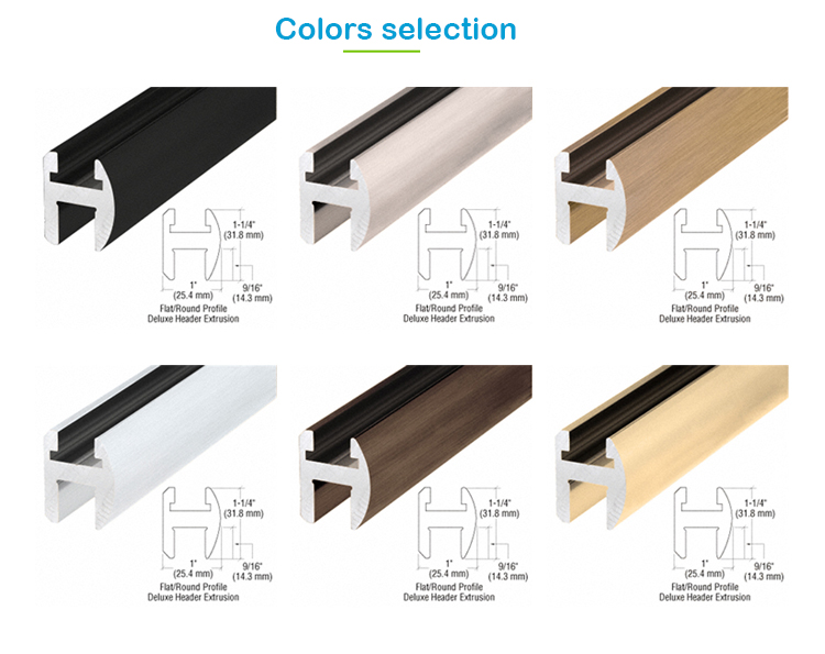 Customized CRL Aluminum Shower Room Glass Door Deluxe Shower Enclosure Header