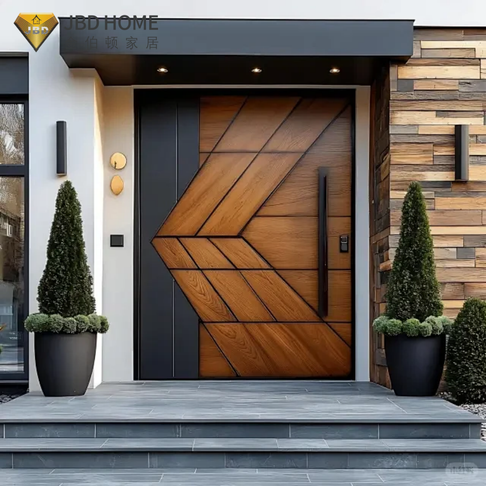 Original Factory Made Double Leaf Pivot Door With Aluminum Alloy Frame For Modern Villa Entry And Outdoor Use