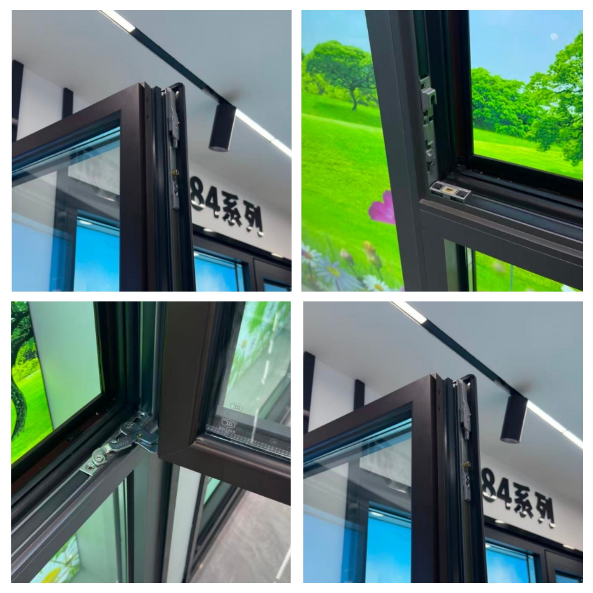 Modern Design Thermal Break Aluminum Alloy Casement Windows Horizontal Swing Opening Heat Insulation Basement Apartment