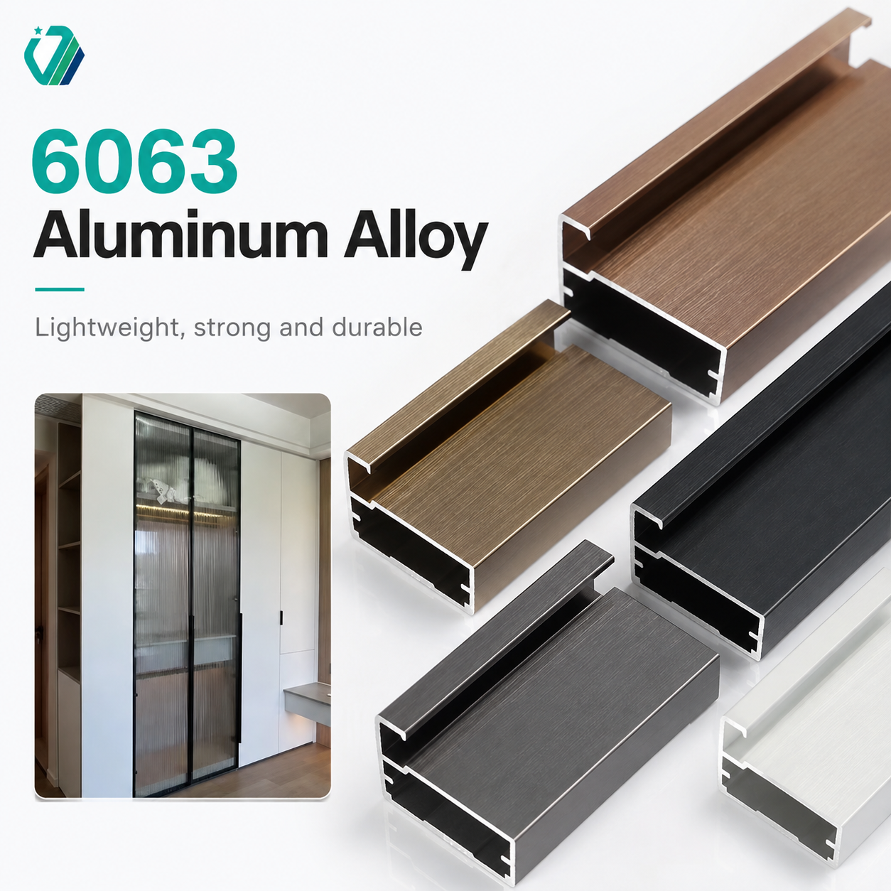 OEM 6000 Series Aluminum Extrusion Wide Frame Cabinet Door Aluminum Profile for Luxury Kitchen Furniture Glass Showcase