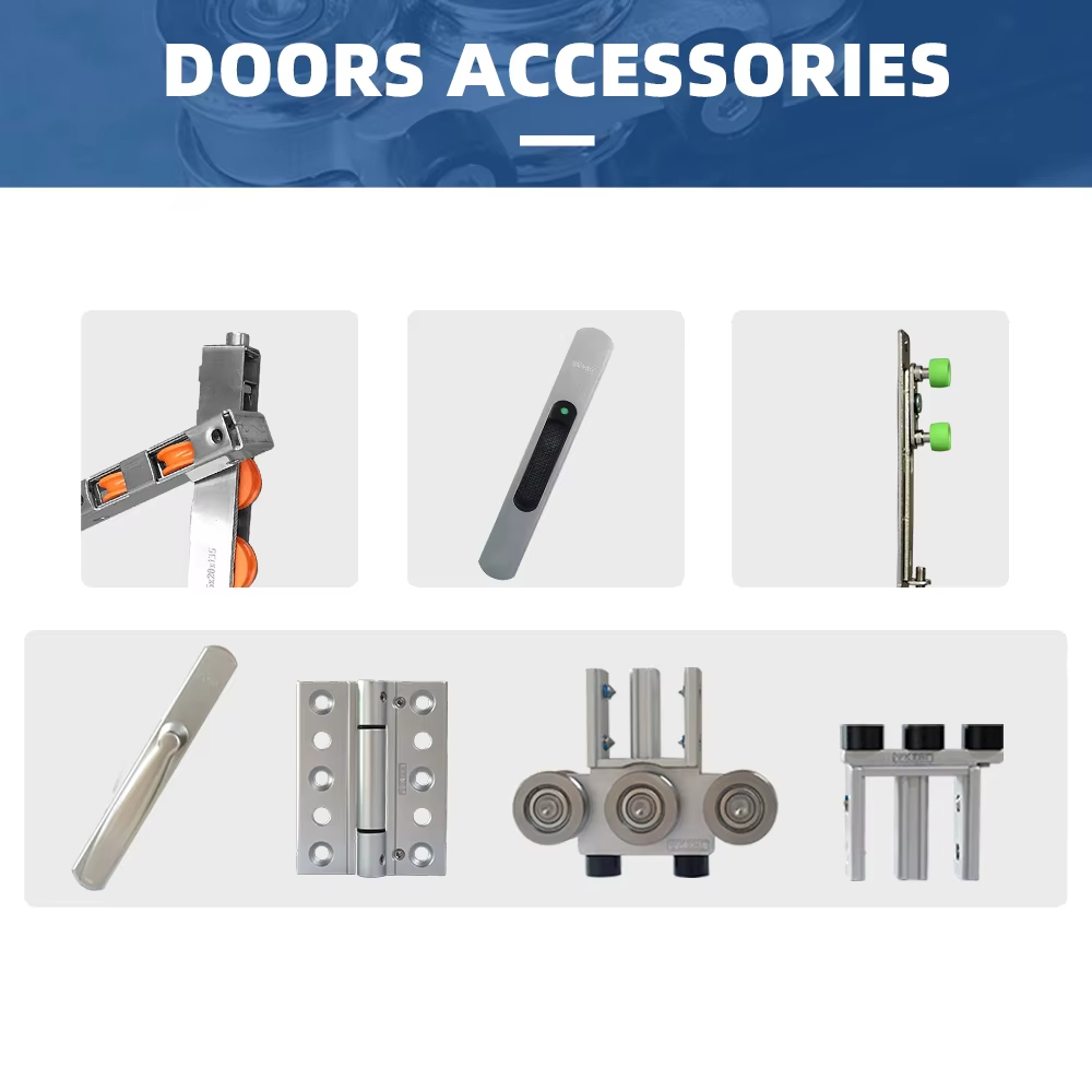 Factory Direct Sale Black Aluminum Frame Casement Entry Door Soundproof Aluminum French Patio Doors for Houses