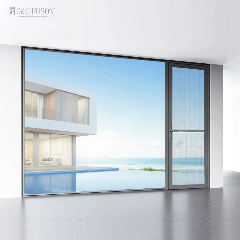 Fuson Hotel Airproof Aluminum Frame Casement Window Aluminum Storm Casement Windows