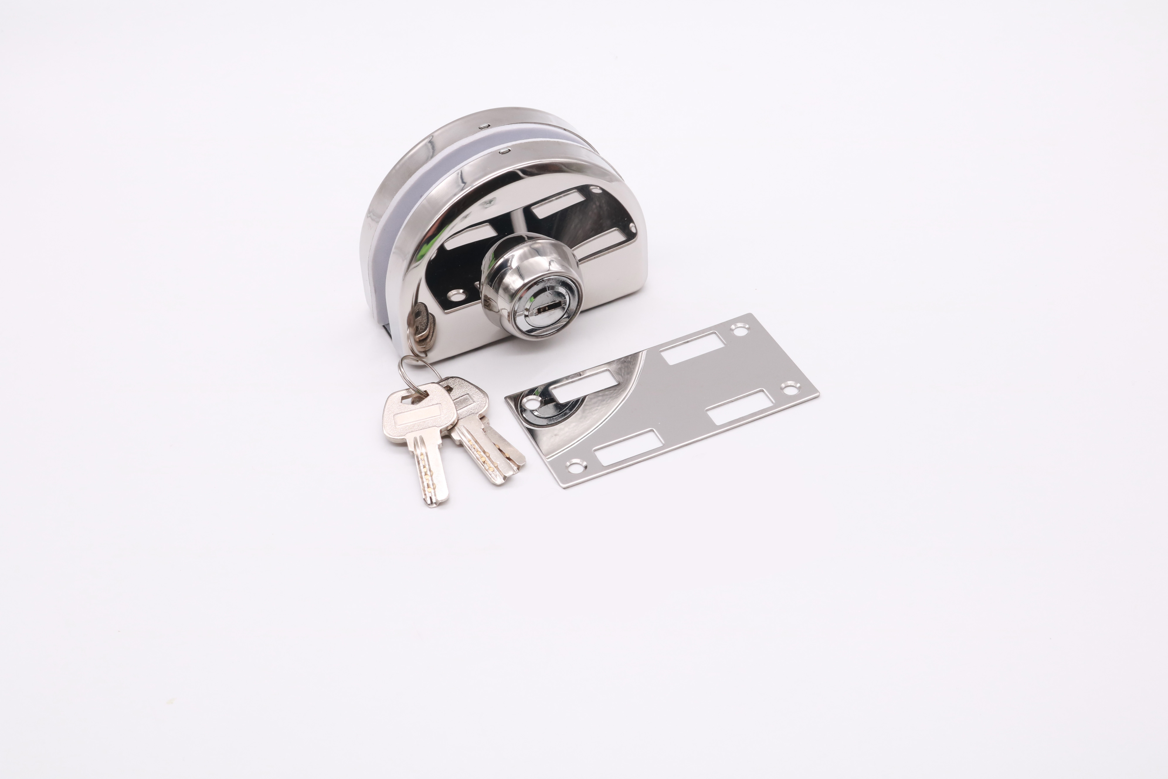 Half a circle glass door lock (glass to wall)
