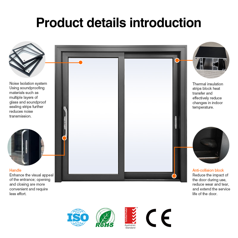 Heavy Sliding Door Aluminum Veranda Patio Sliding Door Glazed Lift Sliding Doors