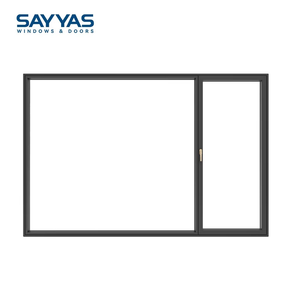 SAYYAS Windows Luxury Aluminum-clad Heat Insulation Triple Glazed Soundproof Casement UPVC Windows Manufacturer China