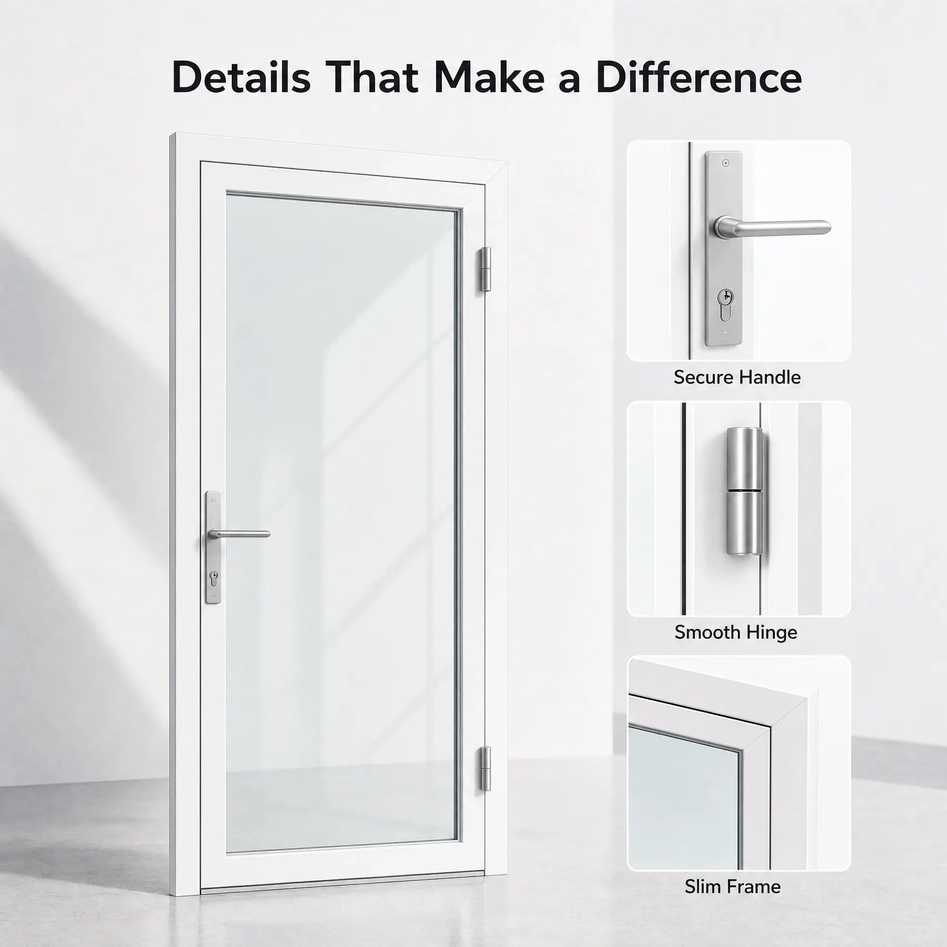 Aluminum Casement Door Screen Mosquito Net Fly Double Glazed Thermal Break Exterior Entry Patio Hinged Sound Insulation NFRC
