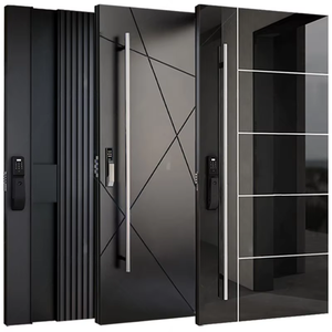Alucasa Modern Design Entrance Pivot Front Aluminum Door Luxury Villa Modern Glass Door